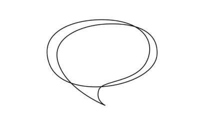 The unspoken words in a speech bubble